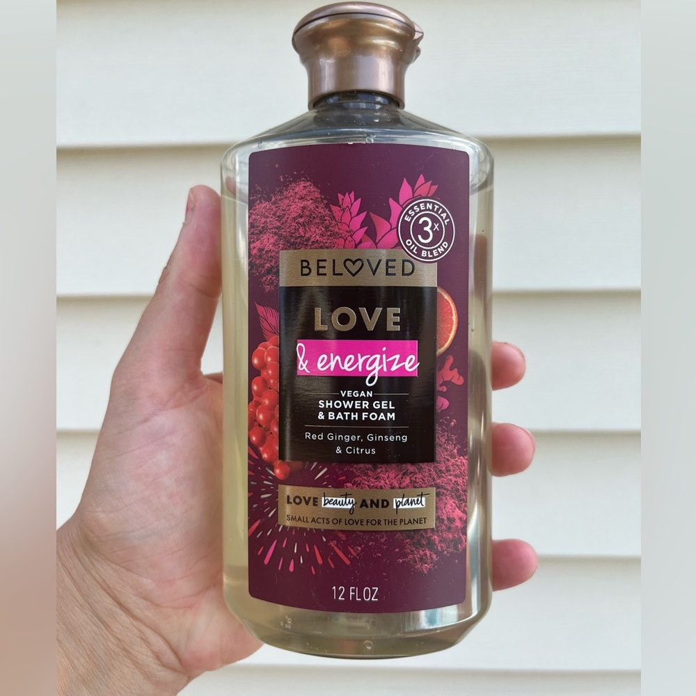 Brand new beloved love & energize vegan shower gel & bath foam